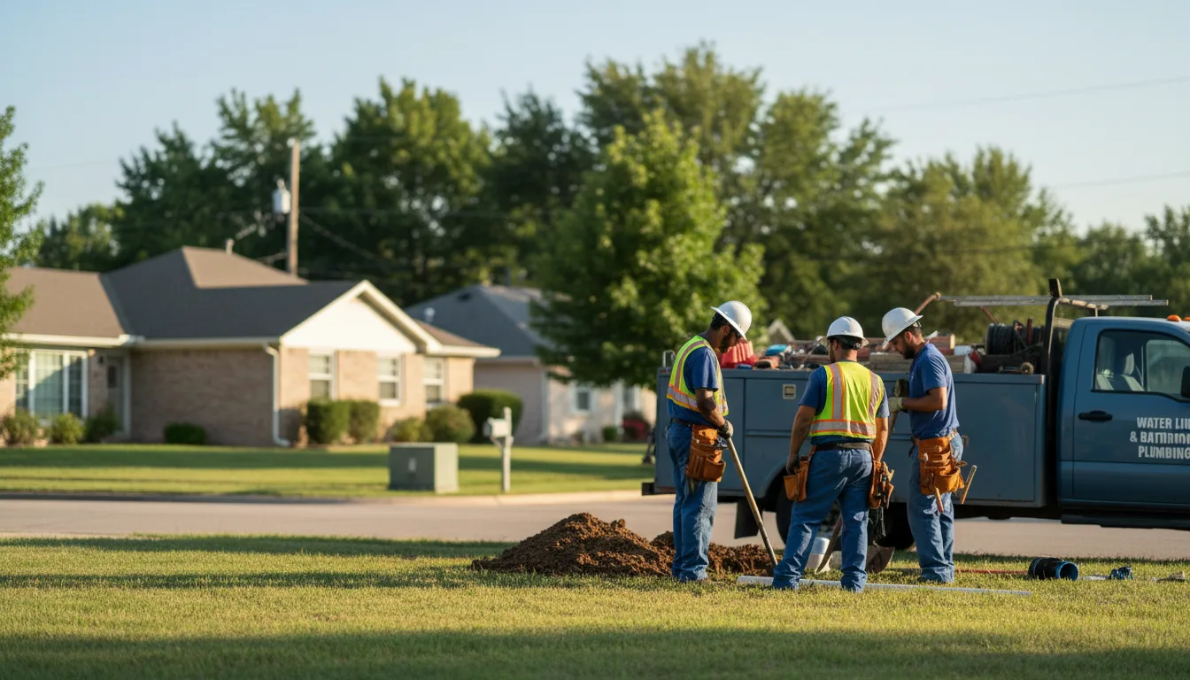 Residential water line and bathroom plumbing service in Louisville, TN